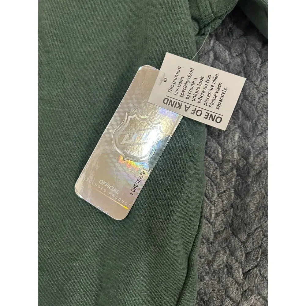 NWT Minnesota Wild Lace Up Hoodie Mens Medium Green NHL Hockey Sweatshirt